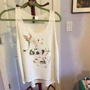 Floral Tank, Womens Sz 6, Cream colored, Alexis Mackenzie, You Don’t Say